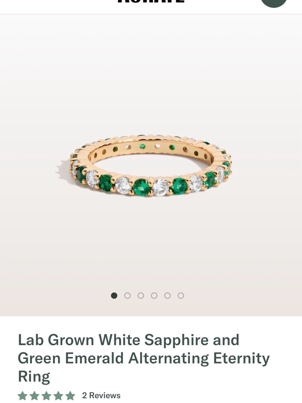 Aurate Gold Vermeil Eternity Ring With Green Emerald And White Sapphire Accents